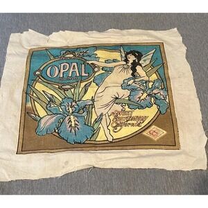 Swatch Of Material With Vintage Image